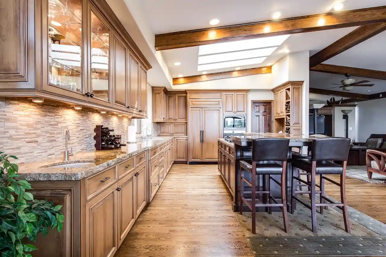 Interior painting and staining woodwork.